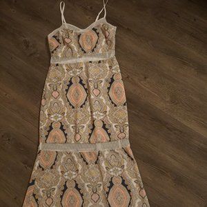 BCBGeneration Silk Patterned Maxi Dress